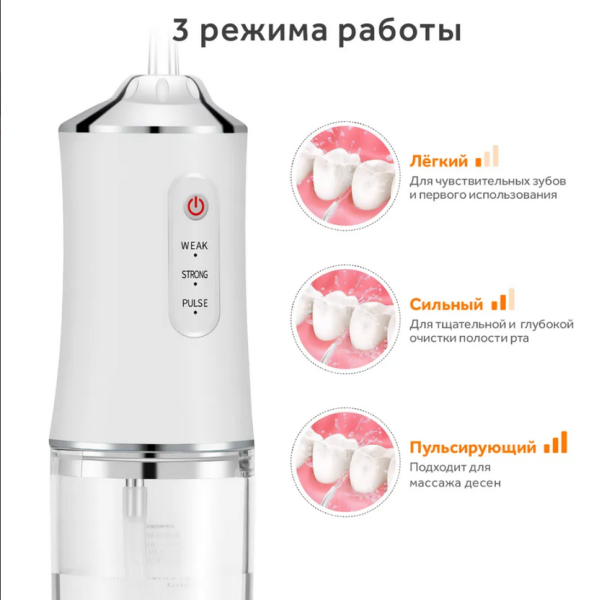 Ирригатор для полости рта, портативный, 4 насадки продажа и отгрузка коробками  кор/60шт